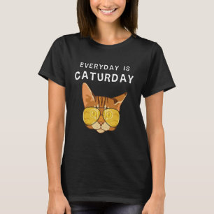 T-shirt Chaque jour est Caturday Hipster Chat Maman
