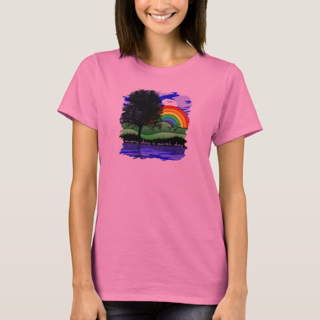 T-shirt Chaque jour est Jour des terres (Devant)