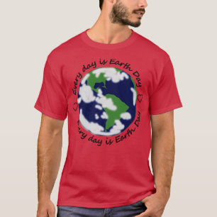 T-shirt Chaque jour est Jour des terres Eco Hearts