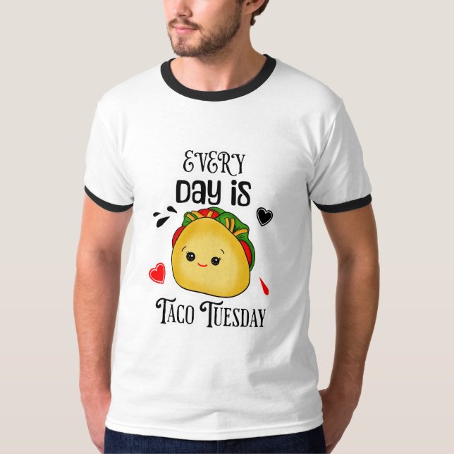 T-shirt Chaque jour est mardi Taco (Devant)