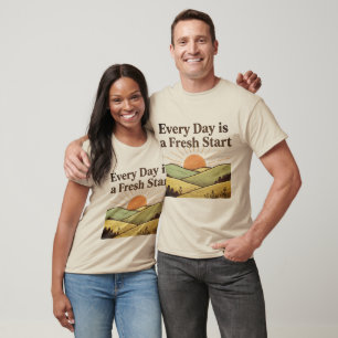 T-shirt Chaque jour est un nouveau départ" Affiche de la c