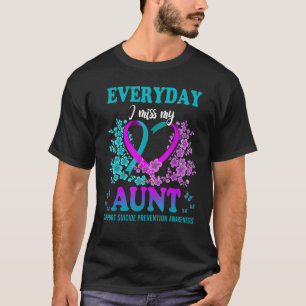 T-shirt Chaque Jour Ma Tante Me Manque Soutien Prévention