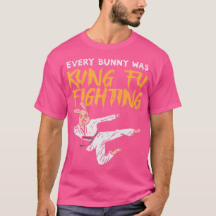 T-shirt Chaque Lapin Était Kung Fu Luttant Contre L'Art Ma