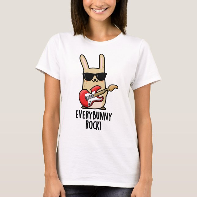 T-shirt Chaque Lapin Rock Drôle Animal Rabbit Pun (Devant)