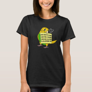 T-shirt Chaque Snack ou Bite I Yellow Budgie Budgeriga