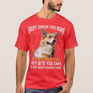 T-shirt Chaque Snack Que Tu Fais Drôle Corgi Chien Maman,