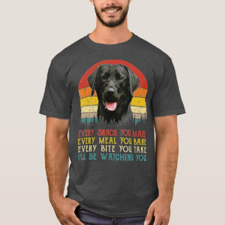 T-shirt Chaque Snack Que Vous Faites Chien Black Labrador 