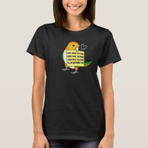 T-shirt Chaque Snack Repas ou Bite I Blanc ventre Caique P