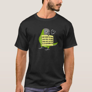 T-shirt Chaque Snack Repas ou Bite I Dusky Chapeau Conure 