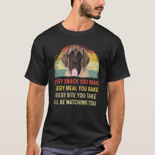 T-shirt Chaque Snack Vous Faites Anglais Mastiff Chien Mam