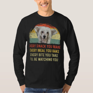 T-shirt Chaque Snack Vous Faites Chinois Crested Chien Mam