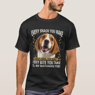 T-shirt Chaque Snack Vous Faites Drôle Chien Beagle Maman 