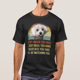 T-shirt Chaque Snack Vous Faites Maltese Chien Maman Chien