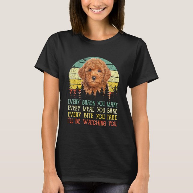 T-shirt Chaque Snack Vous Faites Poodé Chien Chien Maman C (Devant)