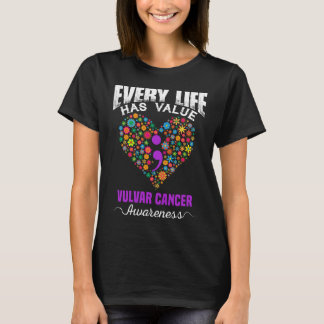 T-SHIRT CHAQUE VIE A UNE SENSIBILISATION AU CANCER VULVAIR