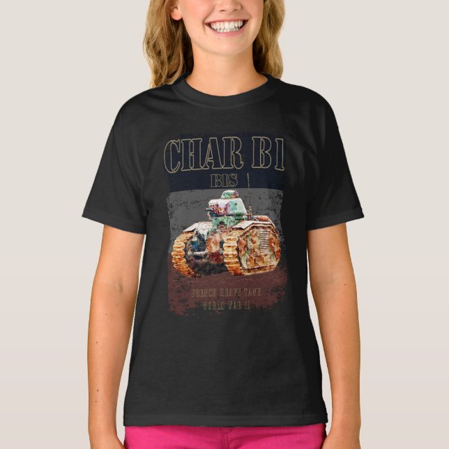T-shirt Char B1 Bis French Lourd réservoir de 2ÈME GUERRE  (Devant)