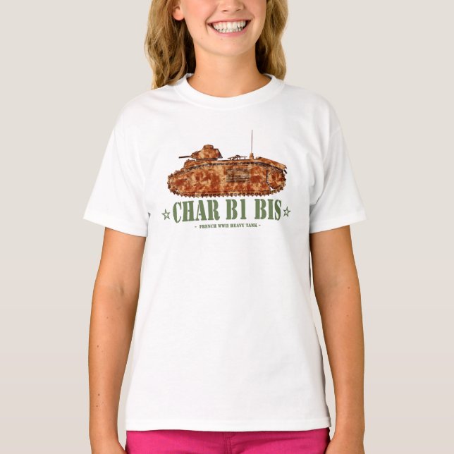 T-shirt Char B1 bis Guerre mondiale Deux 2ÈME GUERRE MONDI (Devant)