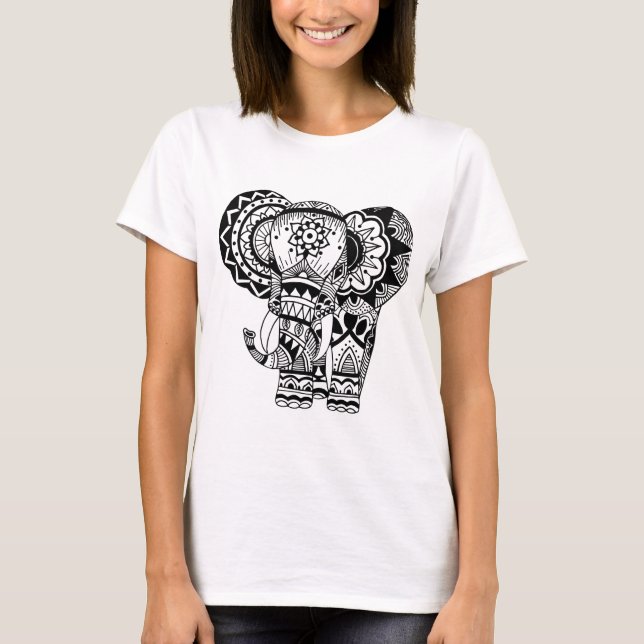 T-shirt Char éléphant de Bohême (Devant)