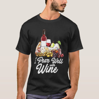 T-shirt Char Riz Board Foodie Vin Fromage Paire d'appariem