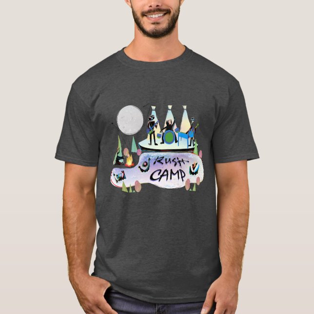 T-shirt Charbon de bois foncé de base Heather RushCamp du (Devant)