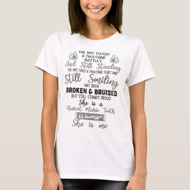 T-shirt Charcot Marie Sensibilisation aux dents Ruban Cade (Devant)