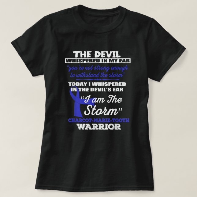 T-shirt Charcot-Marie-Tooth guerrier Sensibilisation à l'O (Design devant)