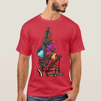 T-shirt Chardon et cornemuses Ecosse