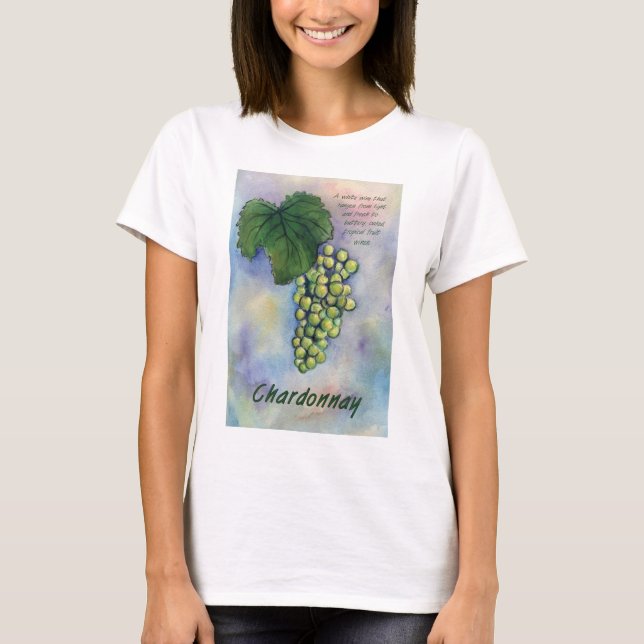 T-shirt Chardonnay Vins & Description Chemise (Devant)