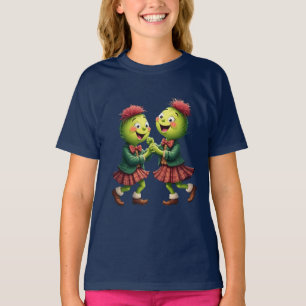 T-shirt Chardons écossais portant du tartan dansant le Cei