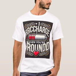 T-shirt Chargé d'Amour Quand je suis avec vous 💖 - T-Shir