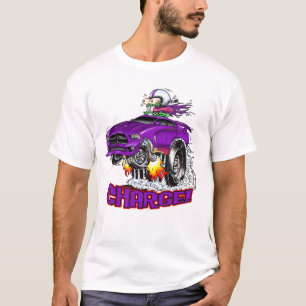 T-shirt Charge ! Hot rod pourpre