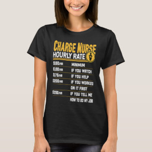 T-shirt Charge Infirmière Taux horaire RN Infirmière inscr