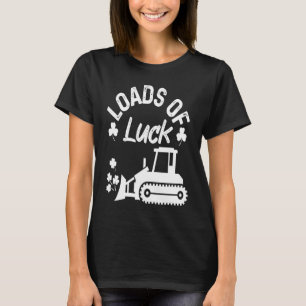 T-shirt Chargement De La Chance Bulldozer Shamrock Jour de