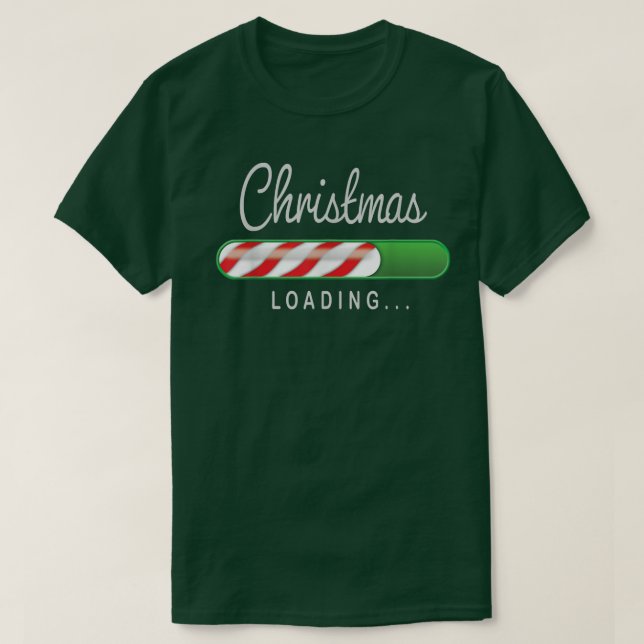 T-shirt Chargement de Noël Vacances Canne en sucre Nerd Ge (Design devant)