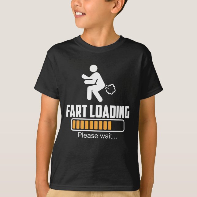 T-shirt Chargement de panier Hilarious Farting (Devant)