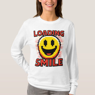 T-shirt Chargement de Smile – Rétro Pixel Art Smiley 8 Bit