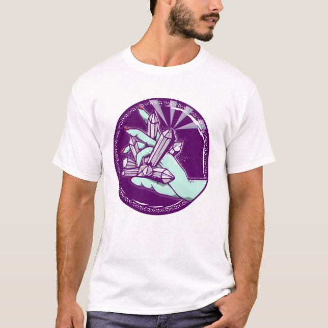 T-shirt Chargement des cristaux d'améthyste (Devant)