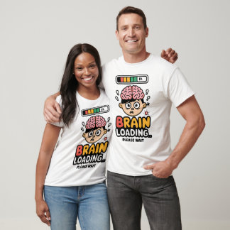 T-shirt Chargement du cerveau drôle de dessin de dessin
