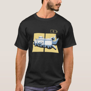 T-shirt Chargement Solaire Drôle Chat Lazy Pour Amoureux d