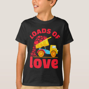 T-shirt Charges D'Amour Camion Coeurs Saint-Valentin Enfan
