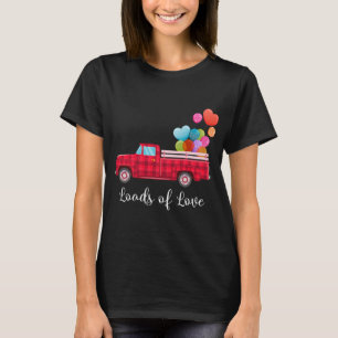 T-shirt Charges de Love Pickup Camion Rouge Saint Valentin