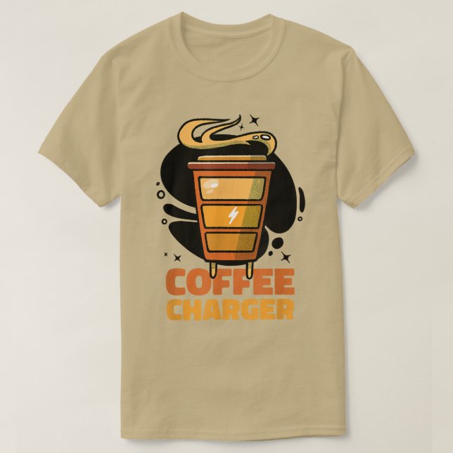 T-shirt Chargeur de café Tasse à café Café  (Design devant)