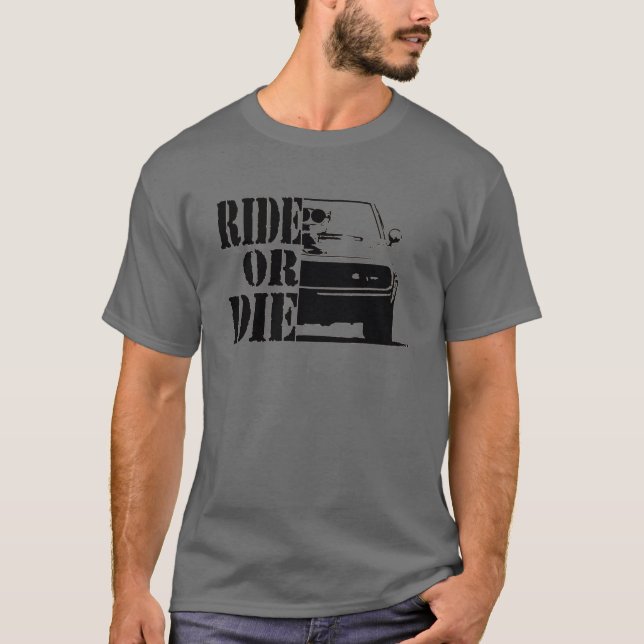 T-shirt Chargeur De Dodge 1970 - Voyage Ou Décès (Devant)