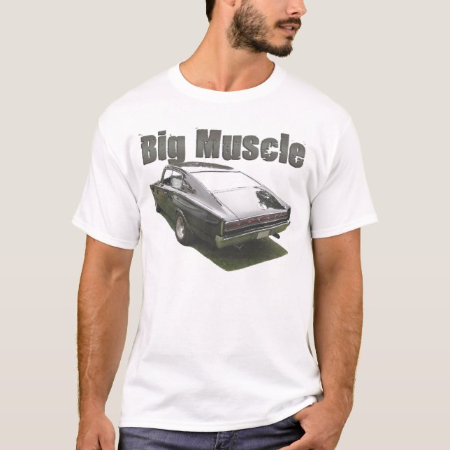 T-shirt Chargeur de Dodge du noir 1967 (Devant)