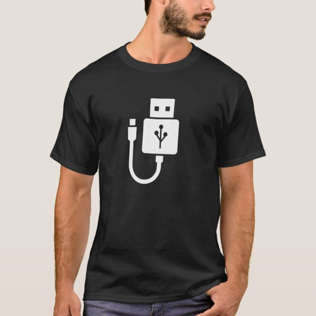 T-shirt Chargeur de téléphone portable USB (Devant)