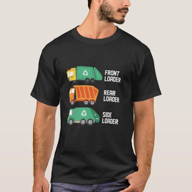 T-shirt Chargeur latéral avant du camion-poubelle Graphic  (Devant)