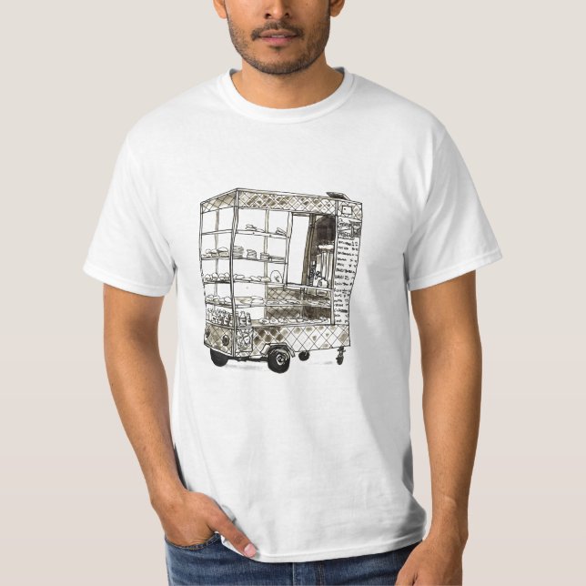 T-shirt Chariot de café (Devant)