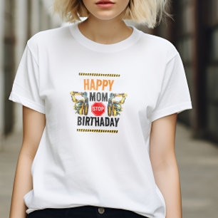 T-shirt Chariot de construction 1ère fête d'anniversaire