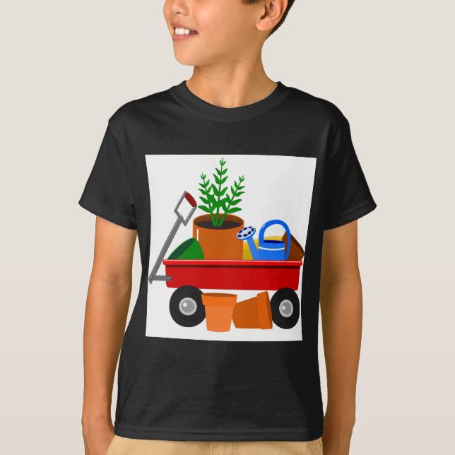 T-shirt Chariot de jardin (Devant)