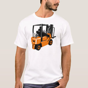 T-shirt chariot élévateur rétro